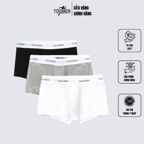 Quần boxer nam TOUMEN – cotton 95%, co giãn 4 chiều – mềm mại, thoáng khí