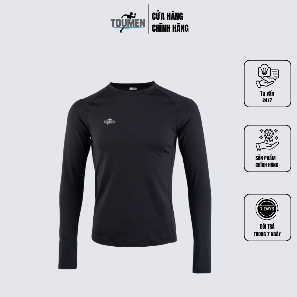 Áo giữ nhiệt thể thao nam TOUMEN – Polyester Spandex – công nghệ Heattech – chống nhăn, co giãn