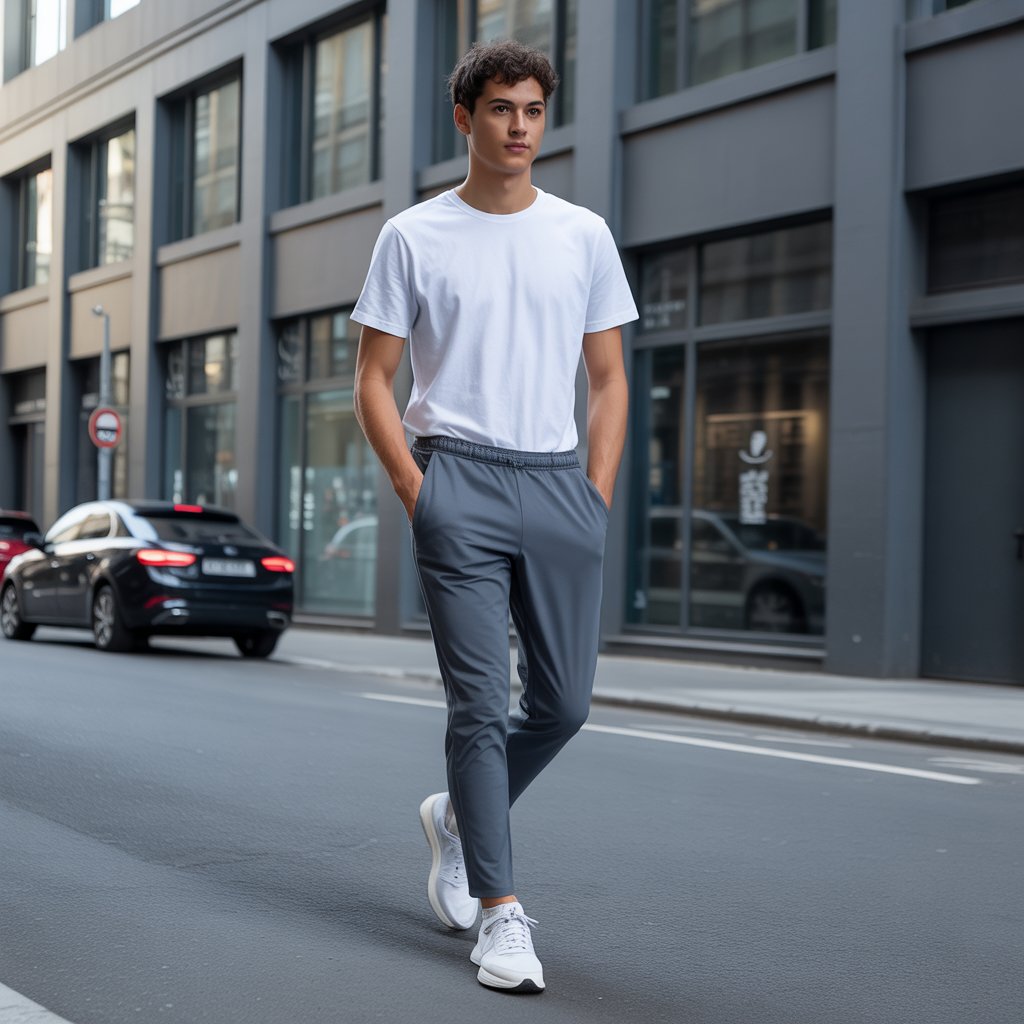 a young man wearing slim fit long